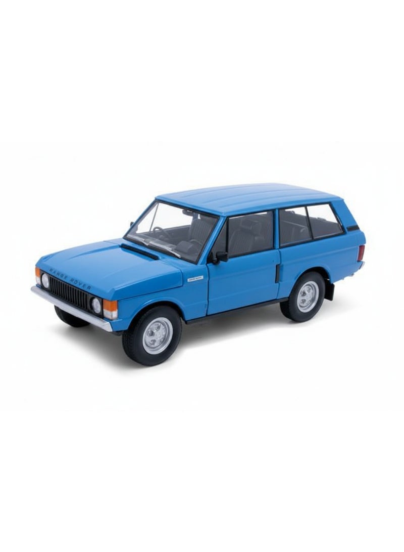 Welly Range Rover Classic 1970 Diecast Model Car - 1:24 Scale Collectible Vehicle, Blue - Vintage Off-Road SUV Replica for Display - Image 1
